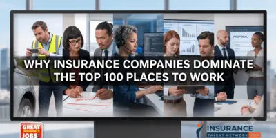 Insurance Companies Dominate the top 100 places to Work